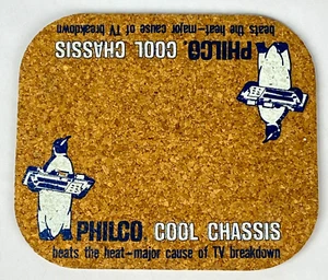 PHILCO Cool Chassis Cork Trivet Pot Pad TV Television Advertising Vintage - Picture 1 of 4