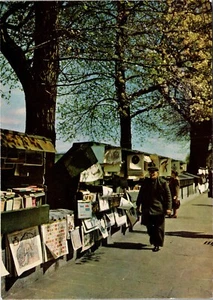 Librerías a lo largo del río Sena Francia postales mapas banderas - Imagen 1 de 2