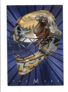JOHAN HEDBERG 2001-02 BAP BE A PLAYER BETWEEN THE PIPES THE MASK CARD AB9661