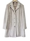 Laura Ashley Teddy Bear Coat - Size 18 - Pale Grey Wool Blend Plus Boucle Jacket