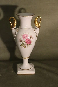 Jarrón Kaiser de porcelana rosa páramo ánfora chapado en oro decoración Imperio *5249 - Imagen 1 de 10