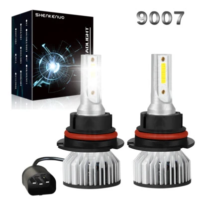 For LINCOLN Continental Town Car 1990-2002 LED Headlight Hi/Low Beam 9007 Bulbs - Image 1 of 4