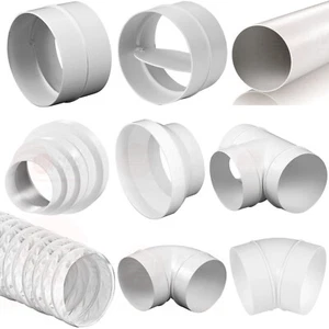 Sistema de tubos redondos tubo de ventilación pieza en T soporte conector reducción rodilla PVC - Imagen 1 de 25