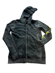NWT Nununu Brushed Zip Hoodie in Washed Black - Picture 1 of 4