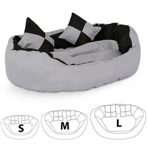 lionto Letto per cani cuscino per cani 4-in-1 nero/grigio - Foto 1 di 24
