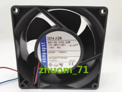 1PC ebmpapst 9038 3214J/2N 24V 0.27A 6.5W 92*92*38 inverter cooling fan - Image 1 of 3