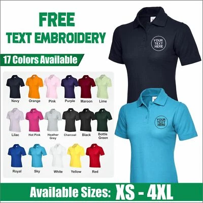 Personalised Embroidered Uneek UC106 Classic Poloshirt Work Wear Tee Polo Shirt - Image 1 of 4