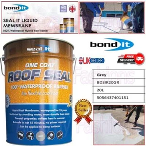 20L Seal It One Liquid Membrane Coat Roofing Waterproof Hybrid Roof Barrier Grey - Picture 1 of 15