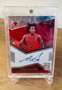 2021-22 Panini Donruss Elite Ayo Dosunmu RC on Card Auto /149 Chicago Bulls - Bild 1 von 2