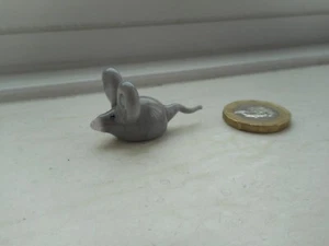MOUSE/RAT - COLLECTABLE MINIATURE GREY WHITE RAT/MOUSE - COLOURED GLASS - Picture 1 of 7