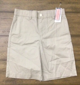 Bermuda corto Vineyard Vines ragazzo ragazzo bambino twill cotone kaki taglia 8 nuovo con etichette - Foto 1 di 3