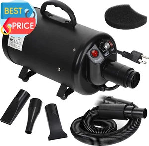 Asciugatrice per Cani, Soffiatore Toelettatura Animali Domestici con Riscaldatore per Gatto/Cane, 2400W Velocità Regolabile P - Foto 1 di 12