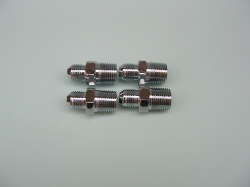 Lowrider Hydraulics – 2 Chrome 1/4” Male To #6 JIC 90-Degree Elbow Fittings (Brand New)