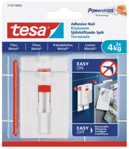 Selbstklebender Wandhaken 2 x 4 kg (8,8 Pfund) Gesamt 17,6 Pfund Äquiv. bis 5 mittlere Kommandostreifen - Bild 1 von 3