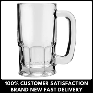 Anchor Hocking Glass Beer Mugs Set of 6 20 oz Clear Drinking Cups - Picture 1 of 4