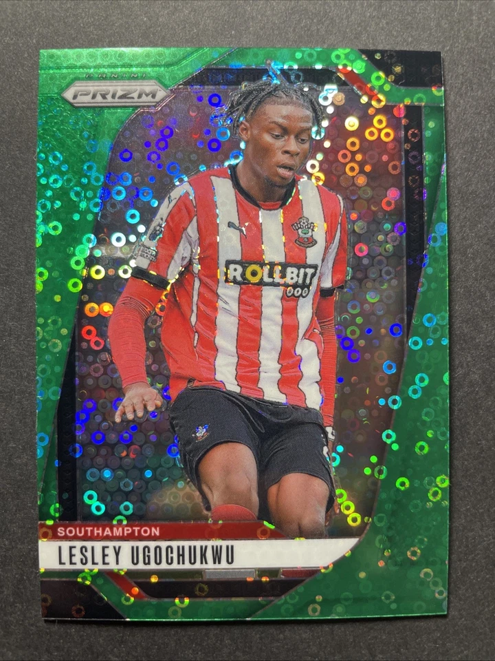 2024-25  Prizm EPL Lesley Ugochukwu #295 Green Breakaway Prizm RC 5/5 - Image 1 of 3