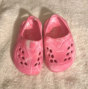 Baby Mädchen Rosa Marmor Gummi Schuhe Slipper Größe 4 Wasser Strand Wandern Schuhe - Bild 1 von 5