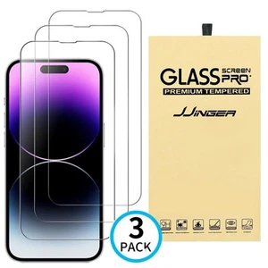 PACK 3 pour iPhone 15 14 13 12 11 Pro Max XR Max Verre Trempé Protecteur d'écran - Photo 1 sur 10