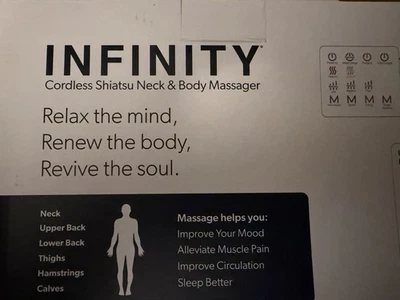 Massageador corporal e pescoço shiatsu sem fio Infinity com calor - Imagem 1 de 4