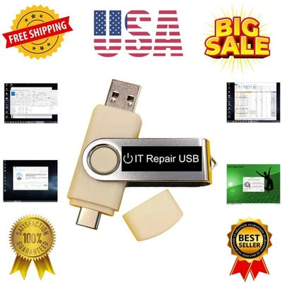 Unidade flash USB inicializável para reparo de TI de computador – antivírus, recuperação de dados e passagem... - Imagem 1 de 4