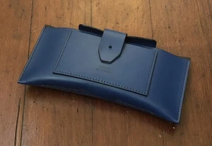 Gentle Monster sun eye glasses Sunglasses Case soft blue leather pouch Only - Picture 1 of 6