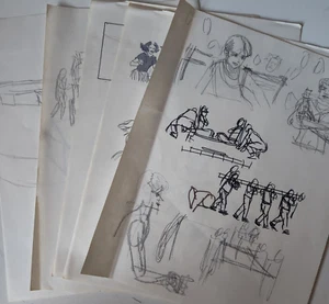 GREASE 2 STORYBOARD MOVIE PRODUCTION ART LOT CARL ALDANA MICHELLE PFEIFFER - Picture 1 of 7