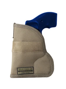 New Barsony Desert Sand Concealment Pocket Holster for Snub Nose 2" Revolvers - Picture 1 of 3