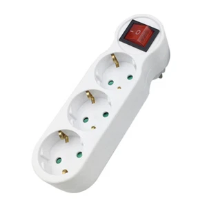 3 Fach Steckdose◇ Steckdosenverteiler Steckdosenleiste Dreifachstecker Adapter - Bild 1 von 4