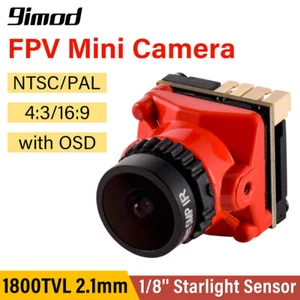 Fotocamera 9IMOD FPV 1800TVL 5MP 5V-40V NTSC/PAL con OSD per drone da corsa RC FPV - Foto 1 di 17