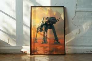 AT-AT Walker Star Wars - Movie Poster, Star Wars Decor, Gifts For Him, Fan Art - Picture 1 of 10