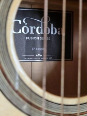 Cordoba Acoustic Electric Guitar Fusion Series 12 Maple w/ Hard Case - Image 1 of 4