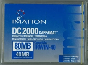 Minicartucho Imation 46187 DC2000 Kappamat, 40/80 MB, compatible con IRWIN-40 - Imagen 1 de 1