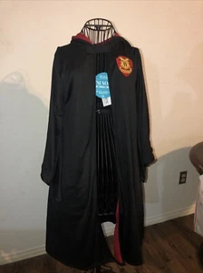 Little Adventures Red/black Hooded Wizard Robe Costume L-XL 5 -9 Years Unisex - Picture 1 of 10