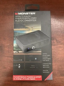 Monster Digital/Analog Audio Converter • Optical SPDIF or Toslink (New In Box) - Picture 1 of 4