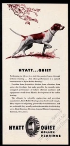 1946 Pointer perro señalador arte Hyatt rodamientos de rodillos anuncio impreso vintage - Imagen 1 de 1