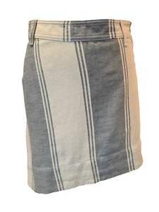 Vivienne Westwood Falda Azul Blanco Rayas Infinito Lino Asimétrico Talla 29 Nueva - Imagen 1 de 12