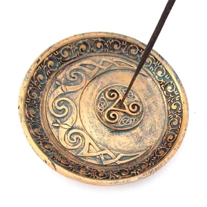 Bruciatore di incenso Crescent Moon e Triskelion - 5 pollici - NUOVO - Foto 1 di 4
