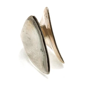 Vintage 925 Sterling Silver solid wrap ring Long Estate - Picture 1 of 5