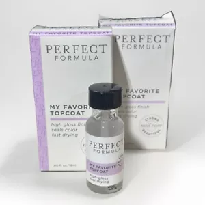 (2) Perfect Formula My Favorite Topcoat 0.60 oz each Nail Top Coat NEW - Picture 1 of 3