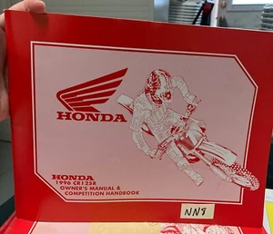 NEW OEM 1996 Honda CR125R Owner's Manual & Competition Handbook - Foto 1 di 1