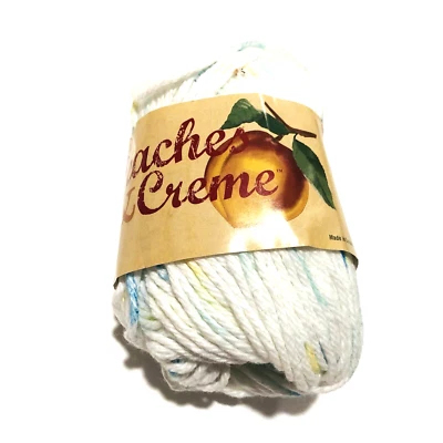 Peaches & Creme Cream Ombre Yarn USA Cotton 4 Ply 2 oz 02746 Summer Prints Blue  - Image 1 of 4