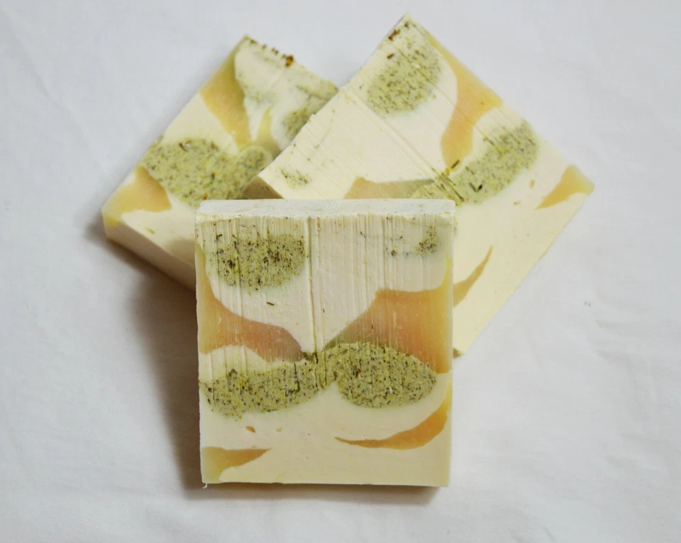 Handmade 100% NATURAL Lemon Lemongrass Soap Vegan organic ingredients SLS Free