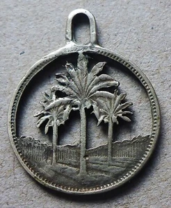FICHA DE AMOR/HOBO "MONEDA RECORTADA IRAQUÍ PALMERAS" CAN. ENVÍO $1.99 - Imagen 1 de 2