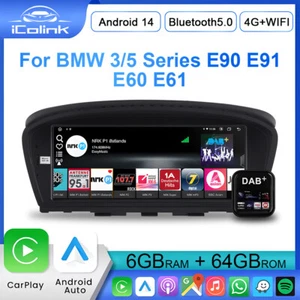 DAB+ Android 14 Autoradio für BMW E60 E61 E90 E91 CCC 8-Kern 6GB+64GB GPS Radio - Bild 1 von 18