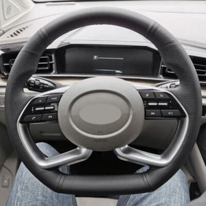 DIY Sewing Leather Steering Wheel Cover For Hyundai Elantra 7th 2021 Sonata 10th - Bild 1 von 9