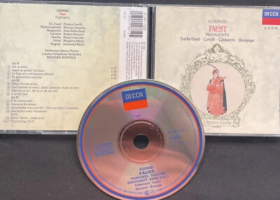 Gounod - Faust, Highlights, Sutherland, Corelli, Ghiaurov, Bonynge  - CD - Image 1 of 2