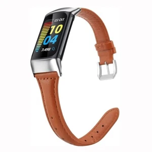 Cinturino di ricambio Correa De Cuero Para Fitbit Charge 6 5 sottile in pelle - Foto 1 di 18