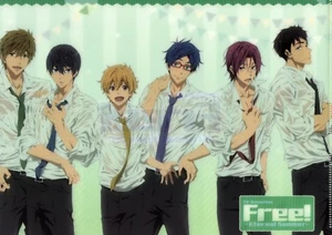clear file folder Free Iwatobi Swim Club anime Haruka Makoto Rin Nagisa Rei - Picture 1 of 2