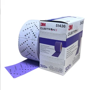 3M Cubitron II Hookit Clean Sanding Sheet P320 Roll 737U – 70mm x 12M Roll - Picture 1 of 4