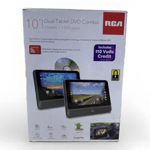 RCA 10" Dual Tablet DVD Combo 2 Tablets+1 DVD Player - Picture 1 of 12